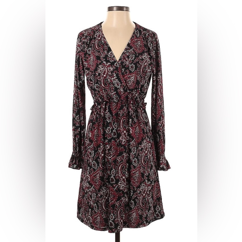 MICHAEL Michael Kors - Long Sleeved Burgandy Dress, Size Small